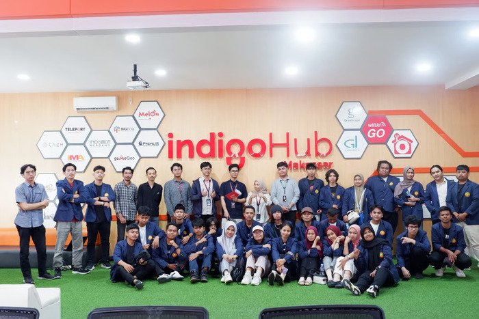 Kunjungan UNASMAN ke IndigoHub Makassar Intip Langsung Program AI Connect Telkom